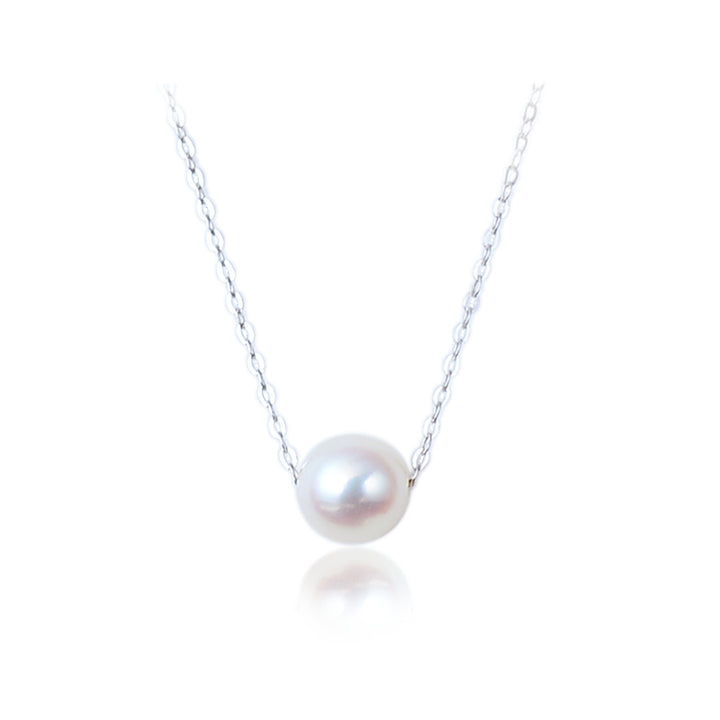 CRLi Carl Imro Promise Round Shell Pearl 925 Sterling Silver Necklace