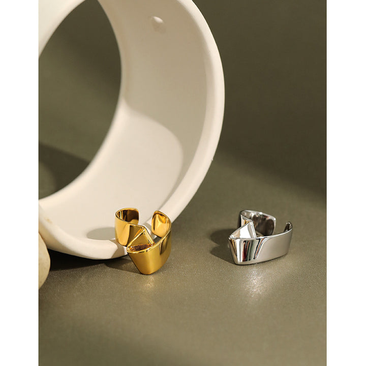 CRLi Carl Imro Folds Fashion 925 Sterling Silver Adjustable Ring