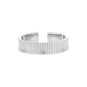 CRLi Vertical Stripes 925 Sterling Silver Adjustable Ring