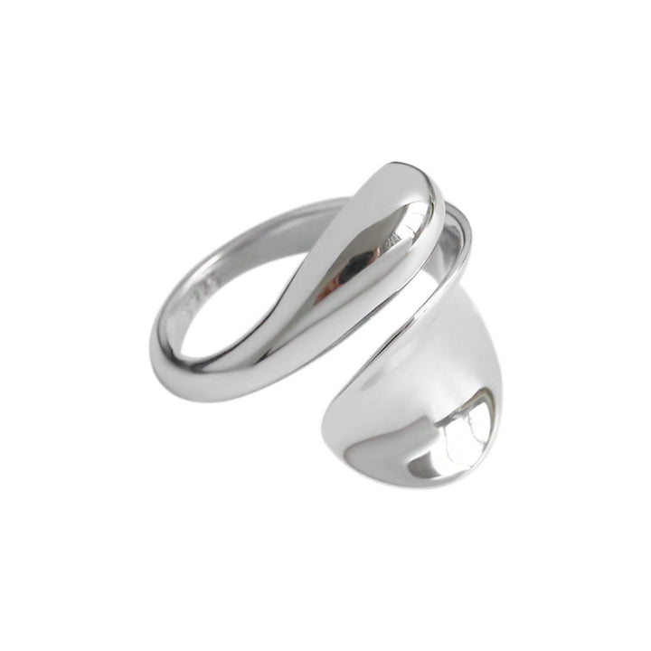 Geometry Waterdrop 925 Sterling Silver Adjustable Ring