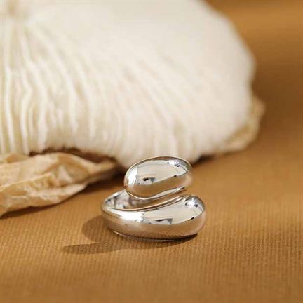 CRLi Carl Imro Waterdrop Unique 925 Sterling Silver Adjustable Ring